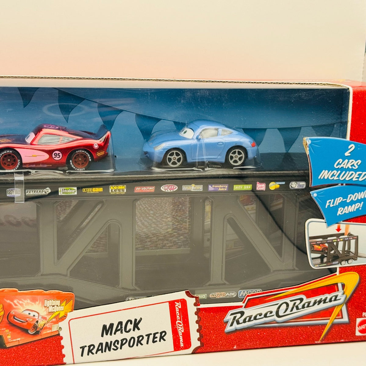Disney Pixar Cars MACK TRANSPORTER HAULER BLACK Race O Rama 2009 - 1:55 Diecast