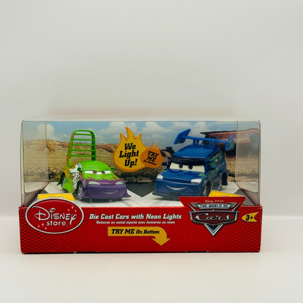 Disney Pixar Cars - DJ WINGO TUNERS NEON LIGHTS UP Disney Store - 1:55 Diecast