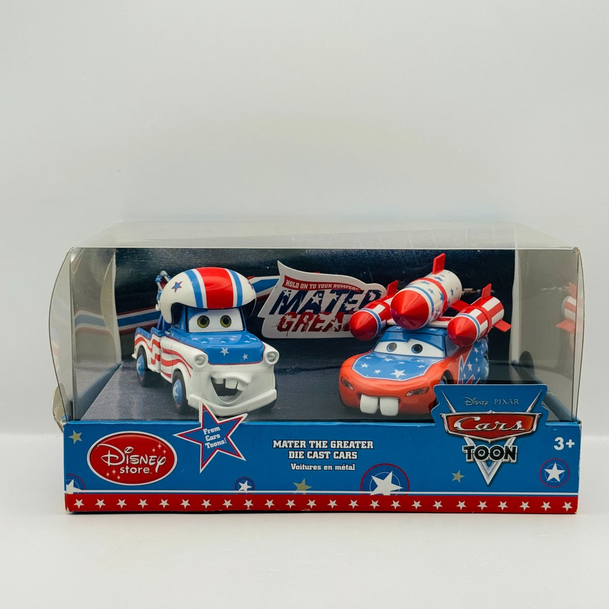 Disney Pixar Cars MATER THE GREATER DAREDEVIL MCQUEEN Disney Store 1:43 Diecast