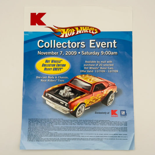 Hot Wheels - 2009 KMART COLLECTOR EVENT POSTER 8.5x11" - 1:64 Diecast