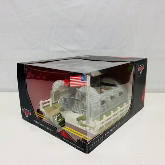 Disney Pixar Cars PRECISION SERIES SARGE'S SURPLUS HUT SET LIGHT UP 1:55 Diecast