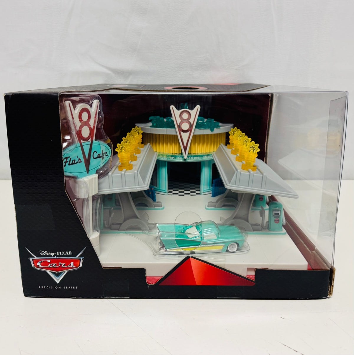 Disney Pixar Cars - PRECISION SERIES FLO'S V8 CAFE LIGHT UP 2015 - 1:55 Diecast