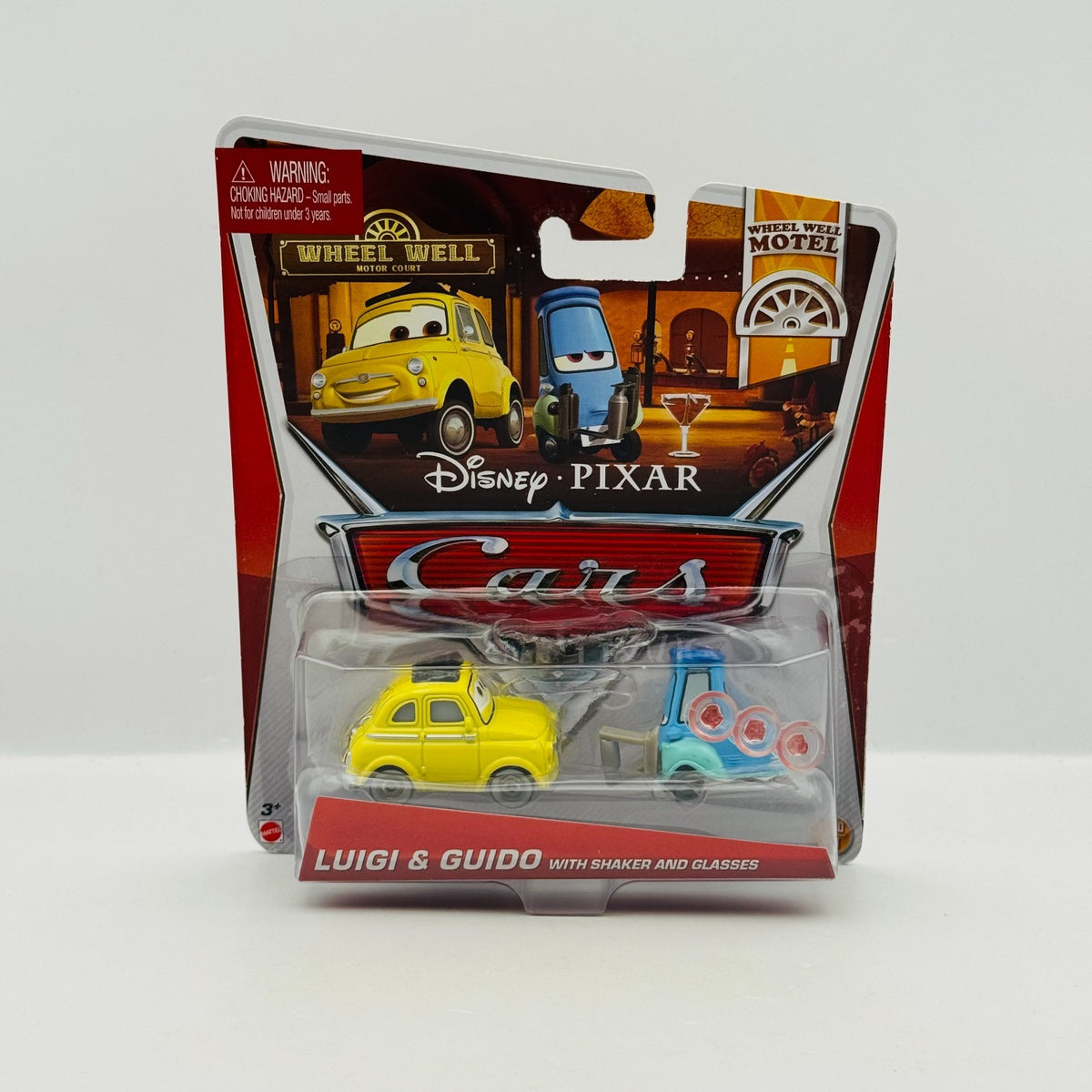 Disney Pixar Cars - LUIGI & GUIDO WITH SHAKER & GLASSES 2013 - 1:55 Diecast