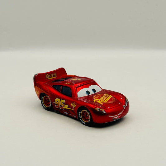 Disney Pixar Cars - ENCYCLOPEDIA EXCLUSIVE METALLIC MCQUEEN - 1:55 Diecast