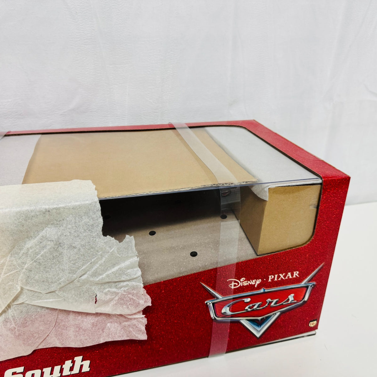 Disney Pixar Cars SPEEDWAY OF THE SOUTH SET APPLE CAR OPENED ONLY FOR INSPECTION