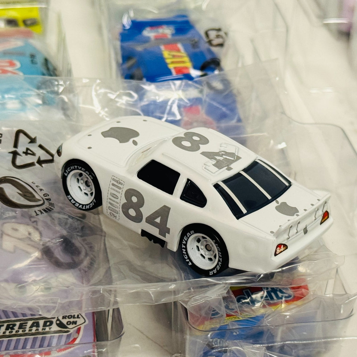 Disney Pixar Cars SPEEDWAY OF THE SOUTH SET APPLE CAR OPENED ONLY FOR INSPECTION