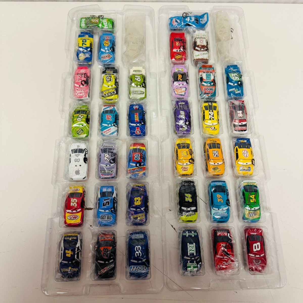 Disney Pixar Cars SPEEDWAY OF THE SOUTH SET APPLE CAR OPENED ONLY FOR INSPECTION