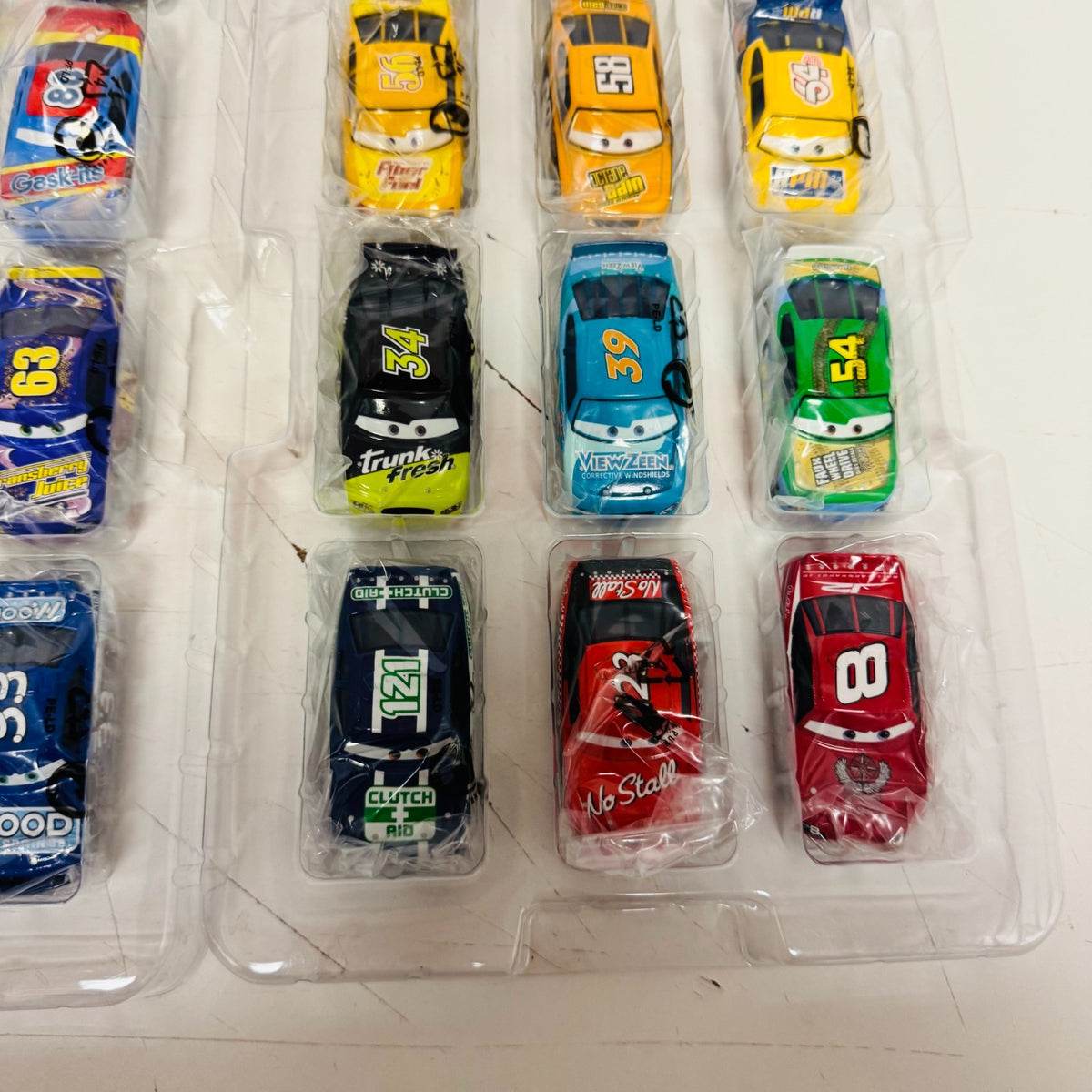 Disney Pixar Cars SPEEDWAY OF THE SOUTH SET APPLE CAR OPENED ONLY FOR INSPECTION