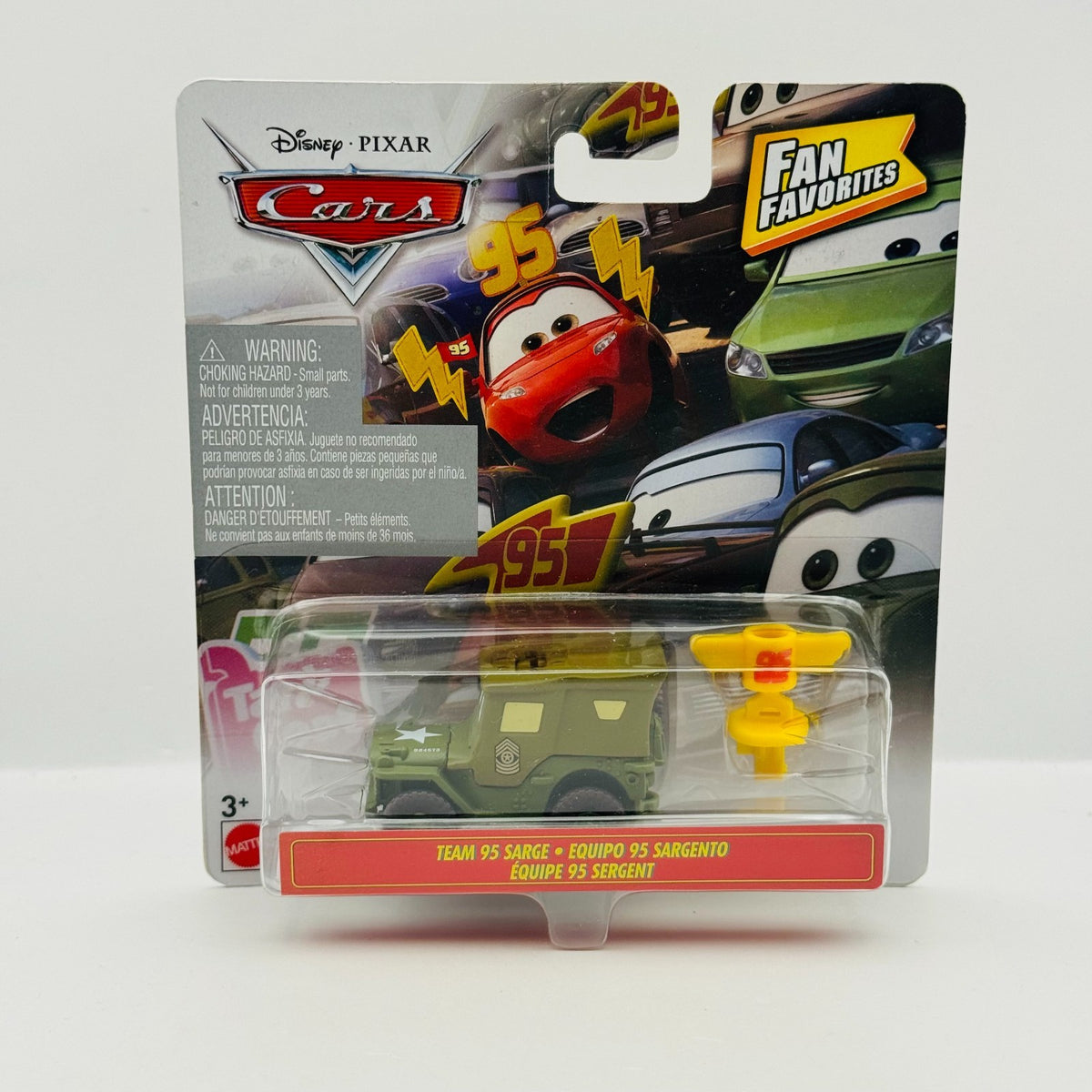 Disney Pixar Cars - FAN FAVORITES TEAM 95 SARGE PISTON CUP HAT - 1:55 Diecast
