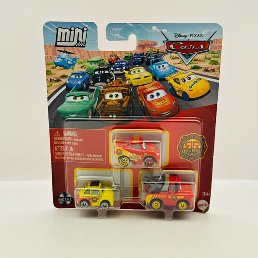 Disney Pixar Cars - Mini Racers RACE & RESCUE MATER MCQUEEN LUIGI 3-PK - Diecast