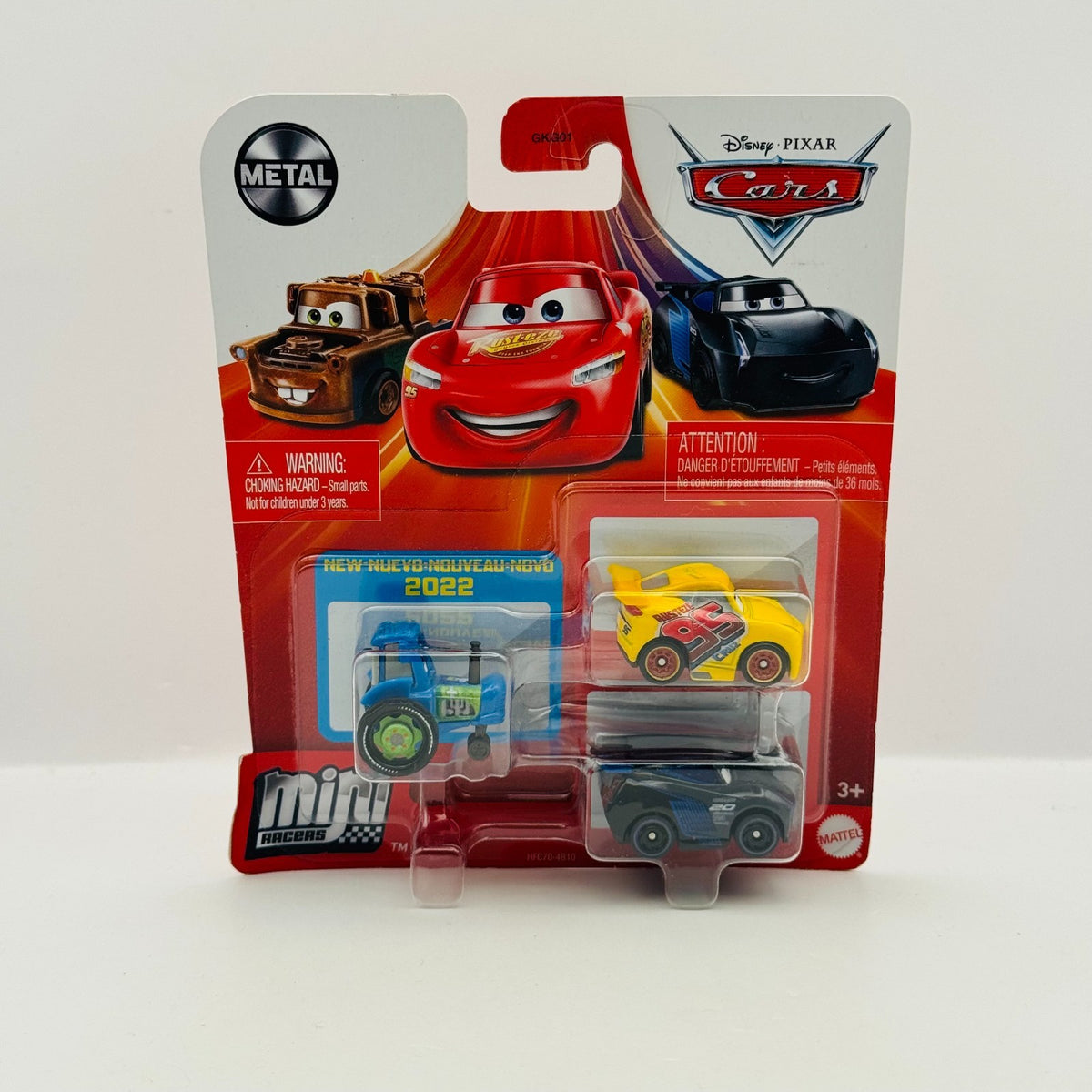Disney Pixar Cars - Mini Racers CLUTCH AID RACING TRACTOR CRUZ 3-PK - Diecast