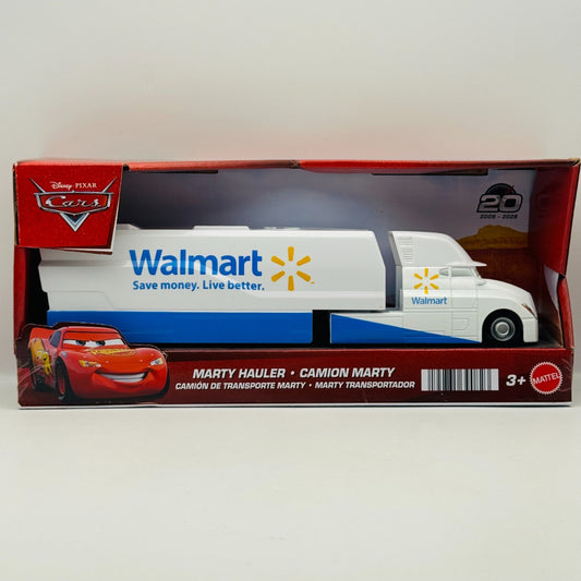 Disney Pixar Cars - WALMART MARTY HAULER COLLECTION Truck & Trailer 1:55 Diecast