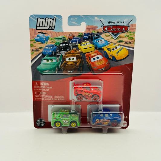 Disney Pixar Cars - Mini Racers FABULOUS HUDSON HORNET CHICK HICKS 3-PK Diecast