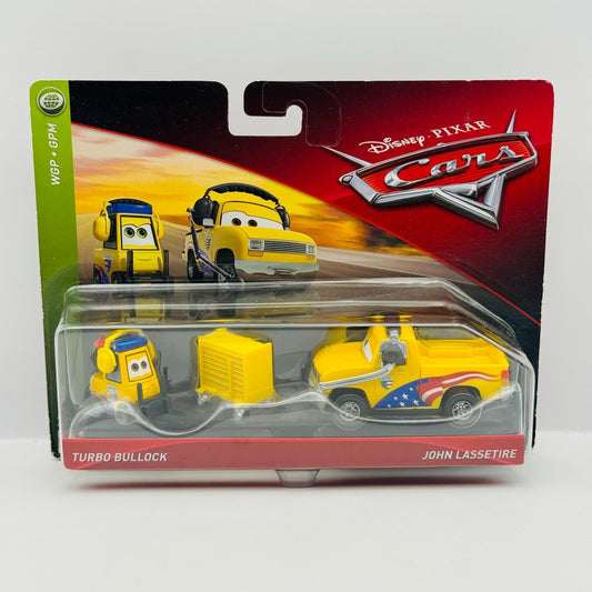 Disney Pixar Cars - TURBO BULLOCK & JOHN LASSETIRE JEFF WGP 2018 - 1:55 Diecast