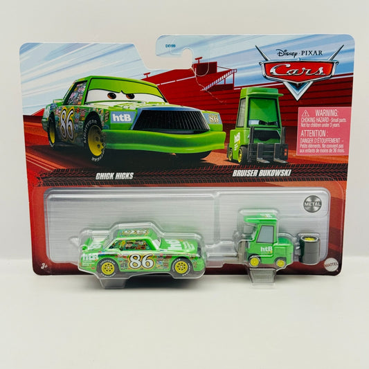 Disney Pixar Cars - CHICK HICKS & HTB PITTY BRUISER BUKOWSKI 2022 - 1:55 Diecast