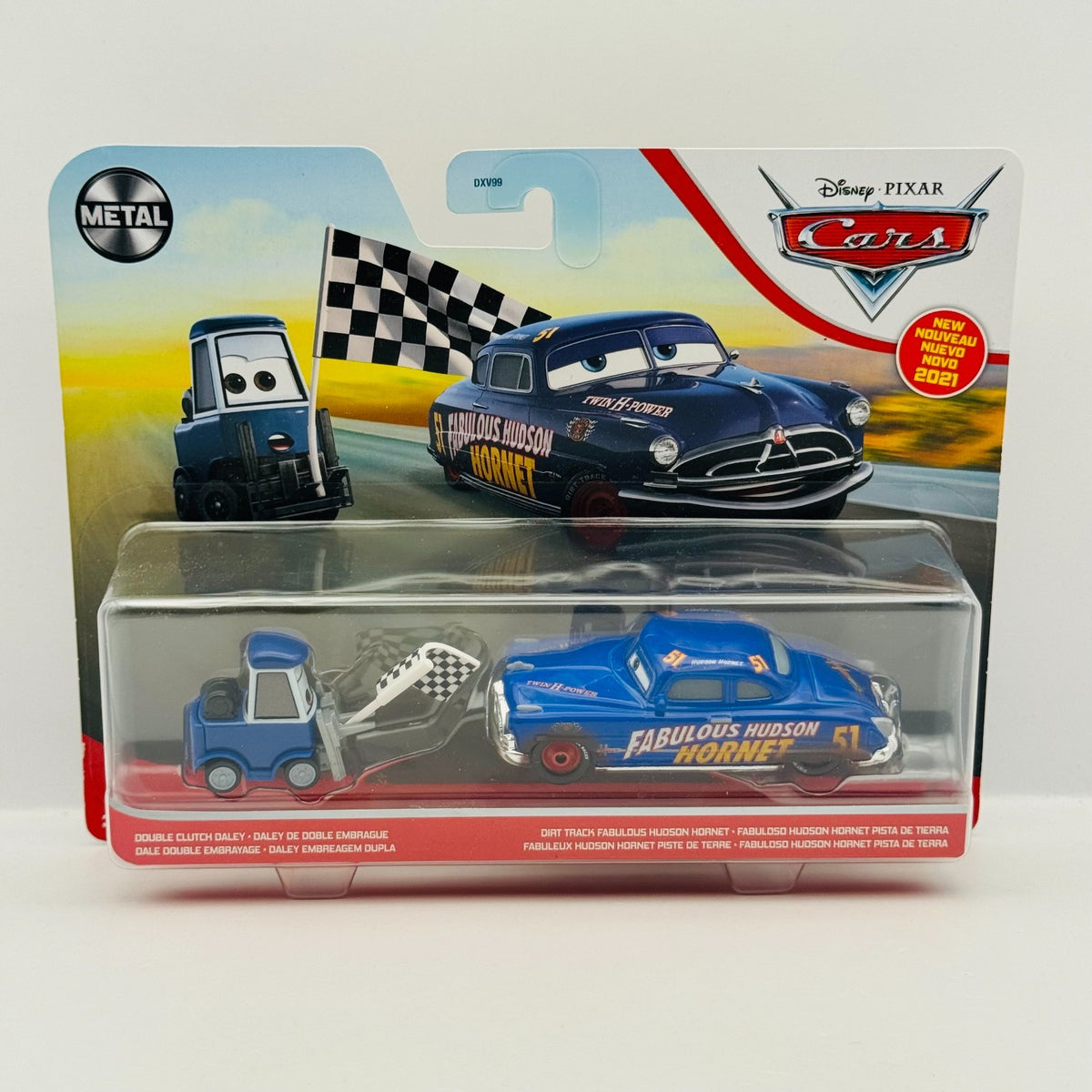 Disney Pixar Cars - DOUBLE CLUTCH DALEY & FABULOUS DOC HUDSON 2021 1:55 Diecast