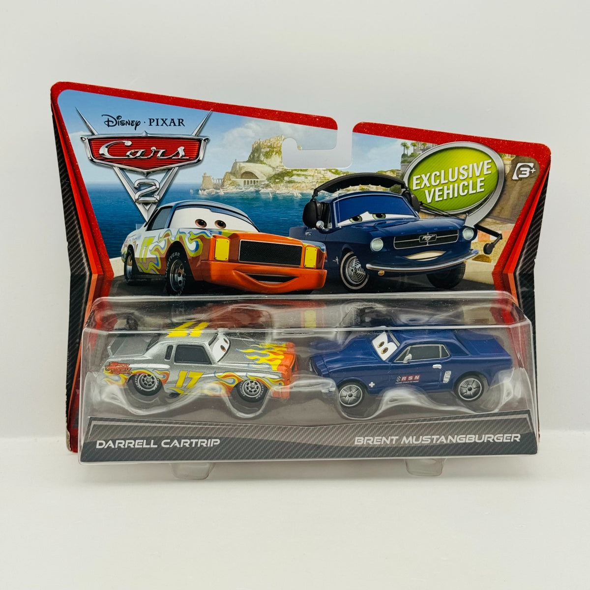 Disney Pixar Cars - DARRELL CARTRIP & BRENT MUSTANGBURGER Cars 2 - 1:55 Diecast
