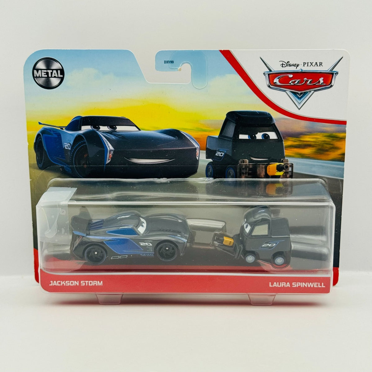 Disney Pixar Cars - JACKSON STORM & LAURA SPINWELL PITTY 2021 - 1:55 Diecast