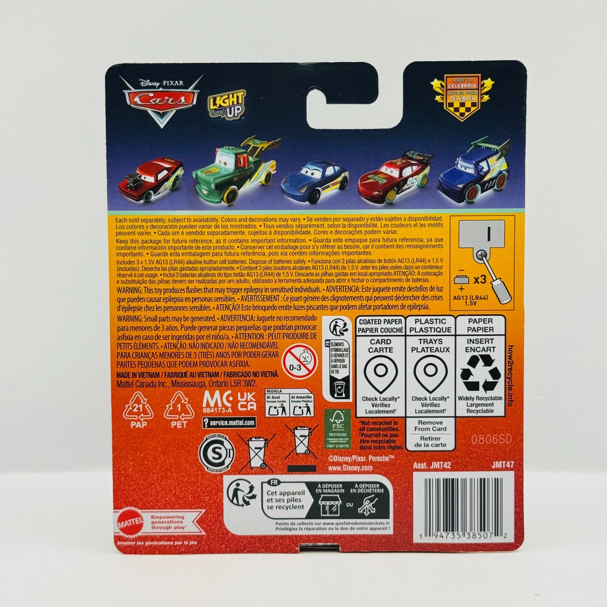 Disney Pixar Cars - RACE TO CELEBRATE LIGHT-UP WINGO Tuners 2026 - 1:55 Scale