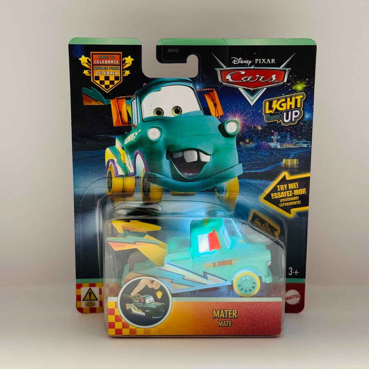Disney Pixar Cars - RACE TO CELEBRATE LIGHT-UP MATER 2026 - 1:55 Scale