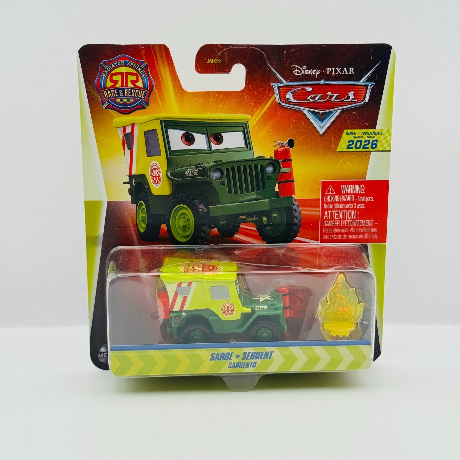 Disney Pixar Cars - RACE & RESCUE SARGE + ACCESSORY 2026 - 1:55 Diecas ...