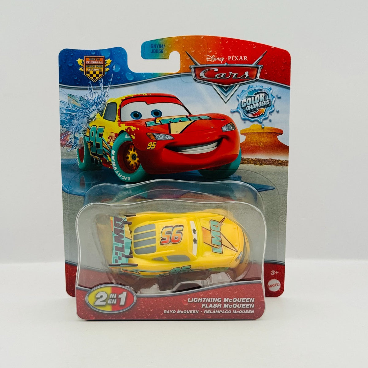 Disney Pixar Cars - COLOR CHANGERS RACE TO CELEBRATE MCQUEEN - 1:55 Diecast