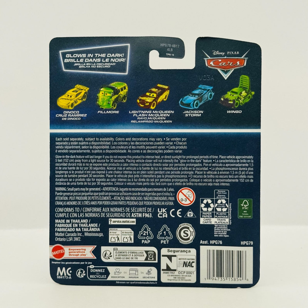 Disney Pixar Cars - GLOW RACERS BLUE RAMONE (Glow In The Dark) - 1:55 Diecast
