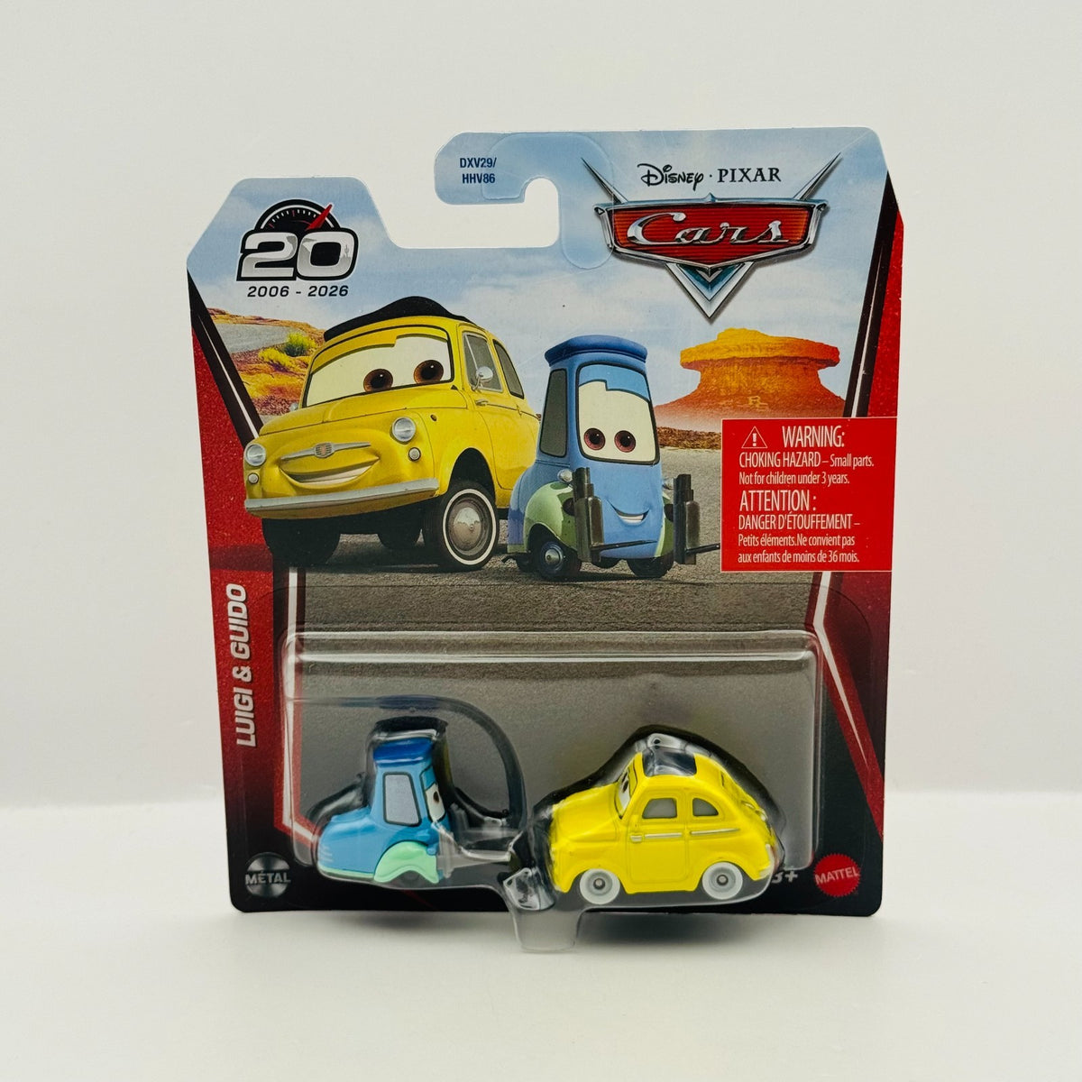 Disney Pixar Cars - LUIGI & GUIDO 20TH 2026 - 1:55 Diecast