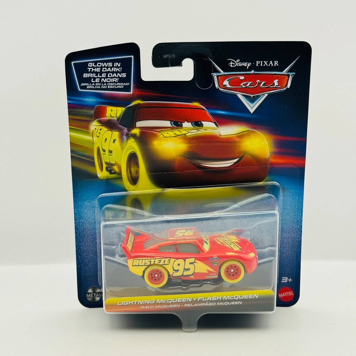 Disney Pixar Cars - GLOW RACERS MCQUEEN (Glow In The Dark) - 1:55 Diecast