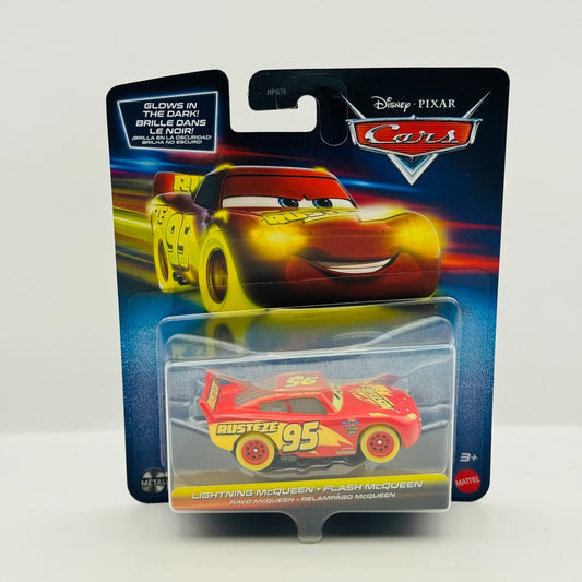 Disney Pixar Cars - GLOW RACERS MCQUEEN (Glow In The Dark) - 1:55 Diecast