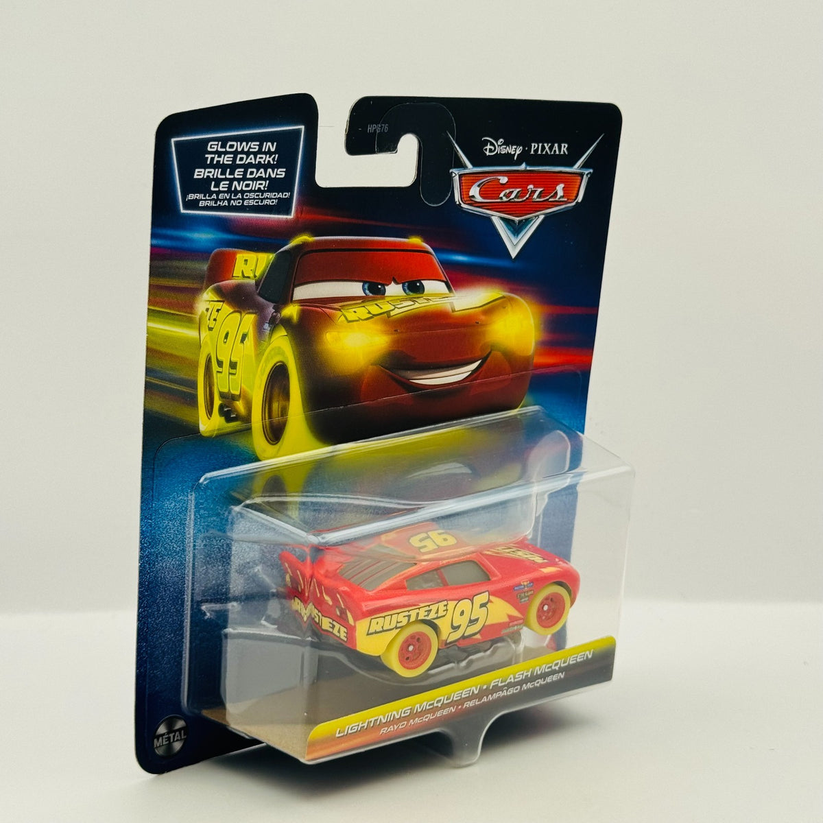 Disney Pixar Cars - GLOW RACERS MCQUEEN (Glow In The Dark) - 1:55 Diecast