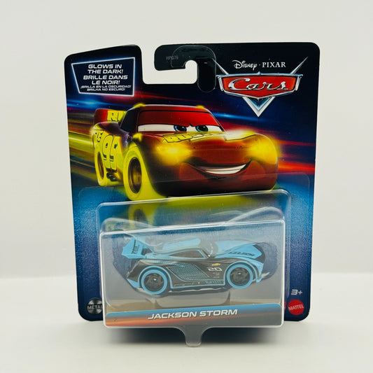Disney Pixar Cars - GLOW RACERS JACKSON STORM (Glow In The Dark) - 1:55 Diecast
