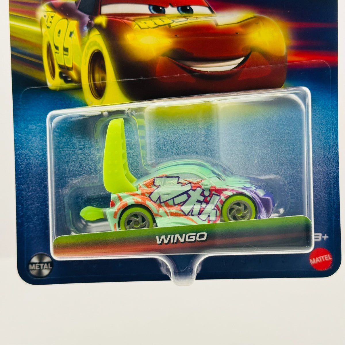 Disney Pixar Cars - GLOW RACERS WINGO W/ FLAMES (Glow In The Dark) -1:55 Diecast